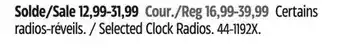 Canadian Tire Selected Clock Radios offer