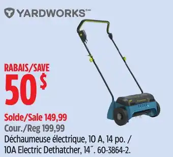 Canadian Tire Yardworks 10A Electric Dethatcher, 14˝ offer