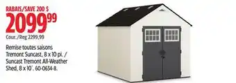 Canadian Tire Suncast Tremont All-Weather Shed, 8 x 10' offer