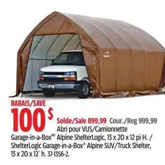 Canadian Tire ShelterLogic Garage-in-a-Box Alpine SUV/Truck Shelter, 13 x 20 x 12´ h offer