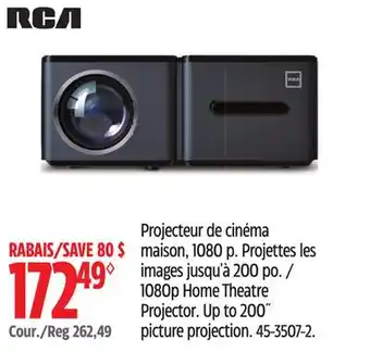 Canadian Tire 1080p Home Theatre Projector. Up to 200˝ picture projection offer