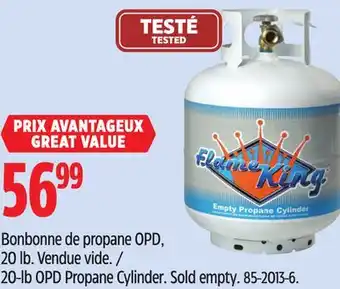 Canadian Tire Flame King 20-lb OPD Propane Cylinder offer
