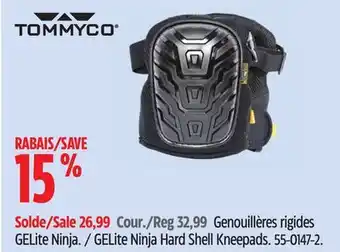 Canadian Tire TommyCo GELite Ninja Hard Shell Kneepads offer