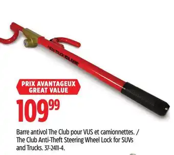 Canadian Tire The Club Anti-Theft Steering Wheel Lock for SUVs and Trucks offer