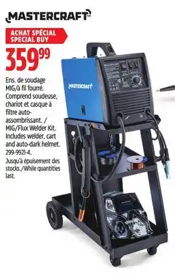 Canadian Tire Mastercraft MIG/Flux Welder Kit offer