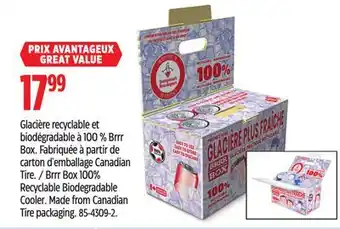 Canadian Tire Brrr Box 100% Recyclable Biodegradable Cooler offer