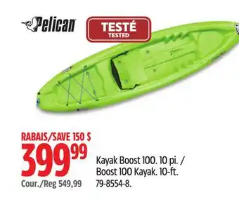 Canadian Tire Pelican Boost 100 Kayak offer