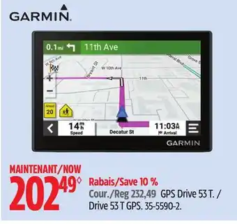 Canadian Tire Garmin Drive 53 T GPS offer
