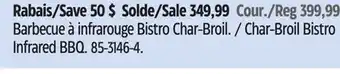 Canadian Tire Char-Broil Bistro Infrared BBQ offer