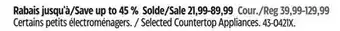 Canadian Tire Selected Black & Decker Countertop Appliances offer
