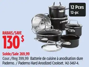 Canadian Tire Paderno Hard Anodized Cookset offer