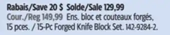 Canadian Tire Sabatier 15-Pc Forged Knife Block Set offer