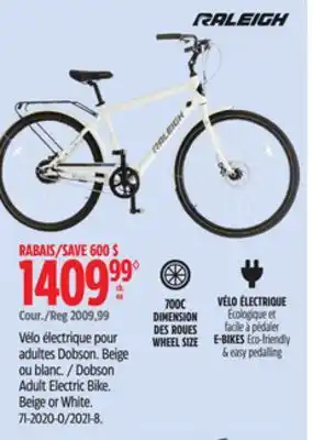 Canadian Tire Raleigh Dobson Adult Electric Bike offer