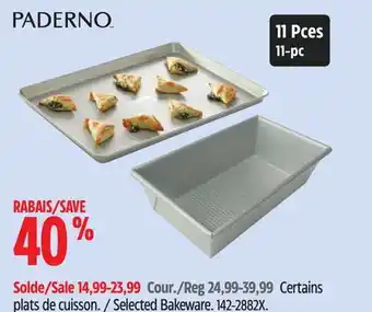 Canadian Tire Paderno Selected Bakeware offer