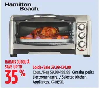Canadian Tire Hamilton Beach Selected Kitchen Appliances offer