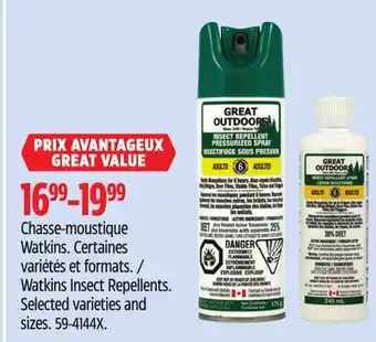 Canadian Tire Watkins Insect Repellents offer