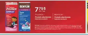 Jean Coutu TYLENOL Selected Products offer