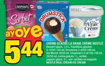 Super C CRÈME GLACÉE LA VRAIE CRÈME NESTLÉ | NESTLÉ REAL CREAM ICE CREAM offer