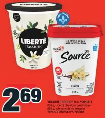 Super C YOGOURT SOURCE 0% YOPLAIT | YOPLAIT SOURCE 0% YOGURT offer