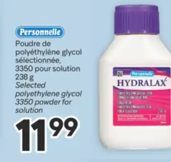 Brunet PERSONNELLE Poudre de polyéthylène glycol sélectionnée, 3350 pour solution offer