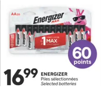 Brunet ENERGIZER Piles sélectionnées offer