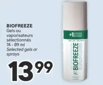 Brunet BIOFREEZE Gels ou vaporisateurs sélectionnés offer