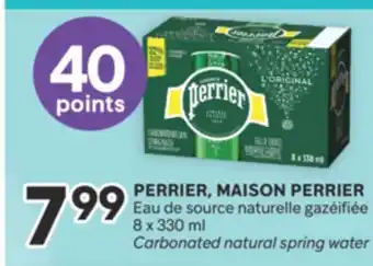 Brunet PERRIER, MAISON PERRIER Eau de source naturelle gazéifiée offer