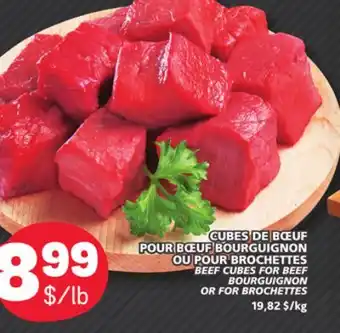 Marché Bonichoix BEEF CUBES FOR BEEF BOURGUIGNON OR FOR BROCHETTES offer