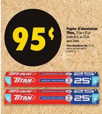 Maxi PAPIER D'ALUMINIUM TITAN offer