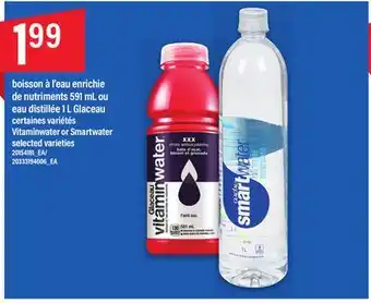 Maxi BOISSON À L'EAU ENRICHIE DE NUTRIMENTS 591 ML OU EAU DISTILLÉE 1 L GLACEAU offer