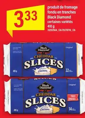 Maxi PRODUIT DE FROMAGE FONDU EN TRANCHES BLACK DIAMOND offer