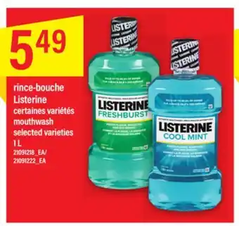 Maxi rince-bouche Listerine mouthwash offer