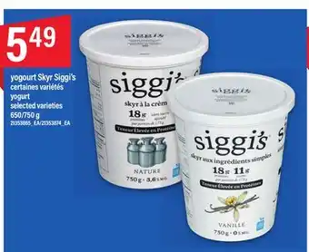 Maxi YOGOURT SKYR SIGGI'S CERTAINES VARIÉTÉS YOGURT offer