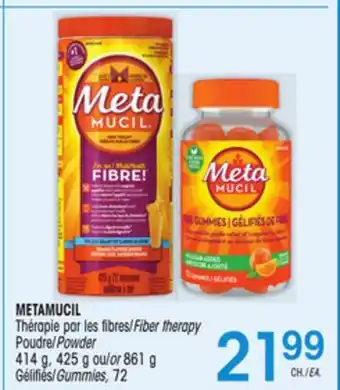 Uniprix METAMUCIL Thérapie par les fibres/Fiber therapy Poudre/Powder, Gélifiés/Gummies offer