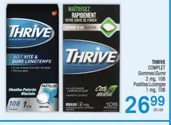 Uniprix THRIVE COMPLET Gommes/Gums 2 mg, Pastilles/Lozenges 1 mg offer