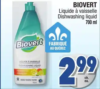 Jean Coutu BIOVERT Dishwashing liquid offer