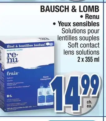 Jean Coutu BAUSCH & LOMB Soft contact lens solutions offer