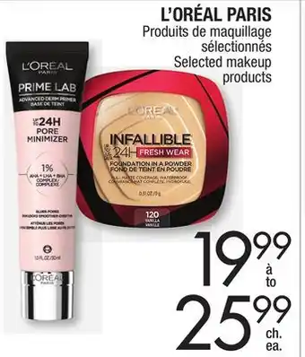 Jean Coutu L'ORÉAL PARIS Selected makeup products offer