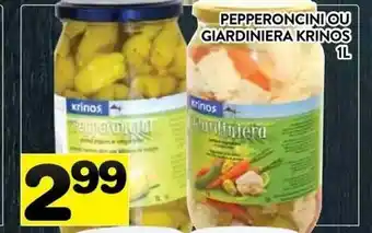 Supermarché PA PEPPERONCINI OU GIARDINIERA KRINOS offer