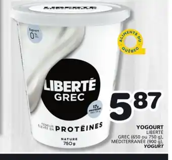 Marches Tradition LIBERTÉ GREC (650 ou 750 g), MÉDITERRANÉE (900 g), YOGURT offer