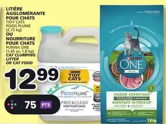 Marches Tradition TIDY CATS CAT CLUMPING LITTER OR PURINA ONE CAT FOOD offer