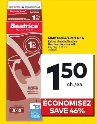 Giant Tiger Beatrice chocolate milk offer