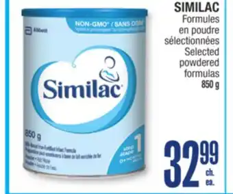 Jean Coutu SIMILAC Selected powdered formulas offer