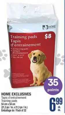 Jean Coutu HOME EXCLUSIVES Training pads offer