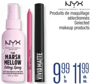 Jean Coutu NYX Selected makeup products offer