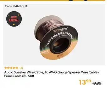 Shopper+ Audio Speaker Wire Cable, 16 AWG Gauge Speaker Wire Cable - PrimeCables - 50ft offer