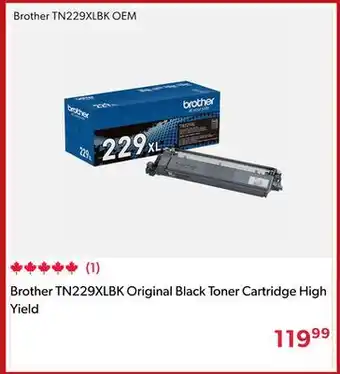 Shopper+ Brother TN229XLBK Original Black Toner Cartridge High Yield offer