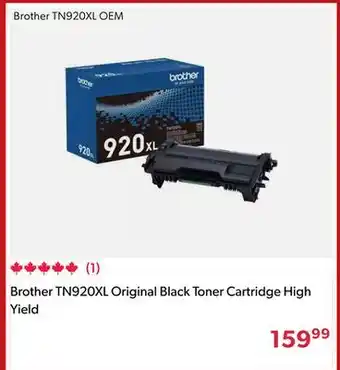 Shopper+ Brother TN920XL Original Black Toner Cartridge High Yield offer