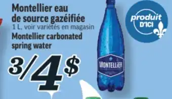Marché Richelieu MONTELLIER EAU DE SOURCE GAZÉIFIÉE | MONTELLIER CARBONATED SPRING WATER offer