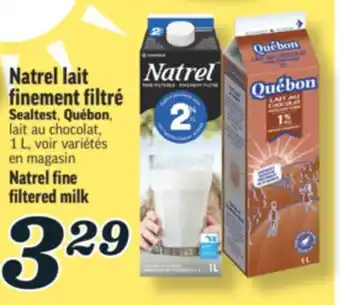 Marché Richelieu LAIT FINEMENT FILTRÉ SEALTEST, QUÉBON, NATREL | NATREL FINE FILTERED MILK offer